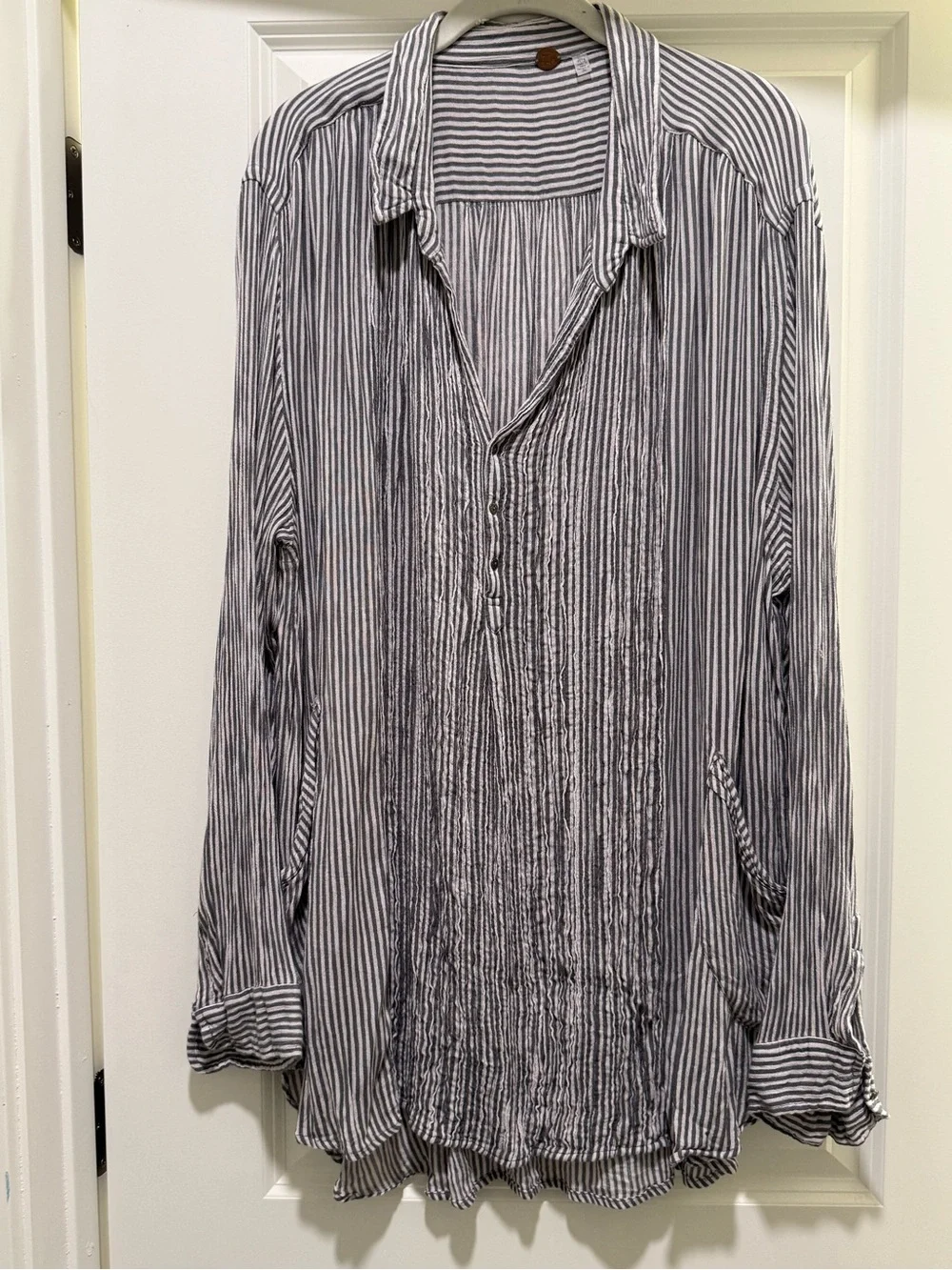Free People FP One Waverly Striped Tunic Black/White